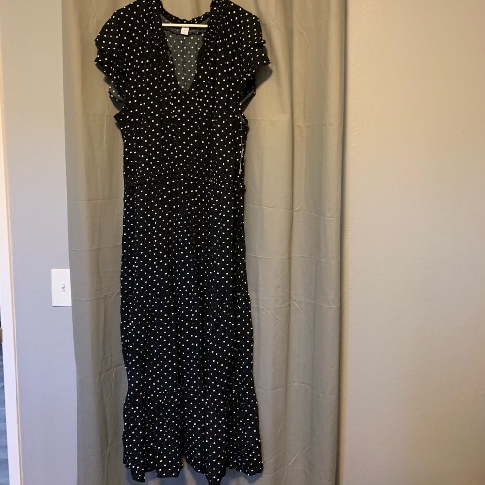 Maxi dress with flare sleeves